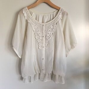 White peasant top